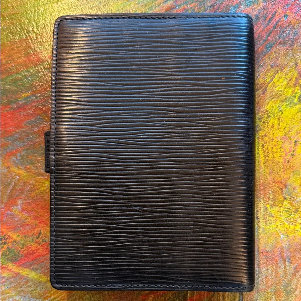 Louis Vuitton Black Epi Leather Organizer Notebook cover ( no insert)